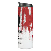 Grunge Apple Stamp Custom Name Quote Teacher Thermosbeker (Geroteerd rechts)