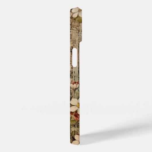  Grunge Artisan Botanisch Monogram Case-Mate iPhone Case (Achterkant / Rechts)
