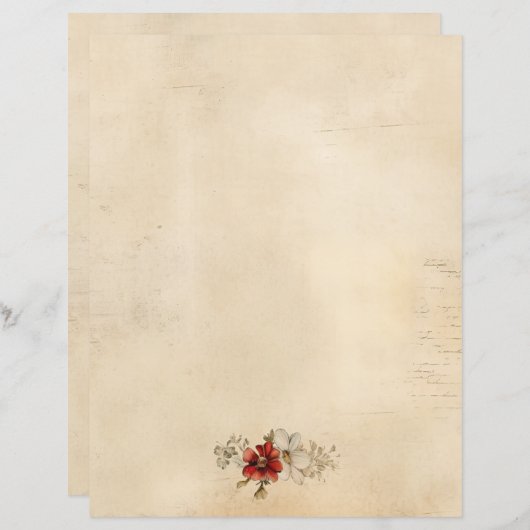  Grunge Artisan Perchment Papier Blad (Voorkant / Achterkant)