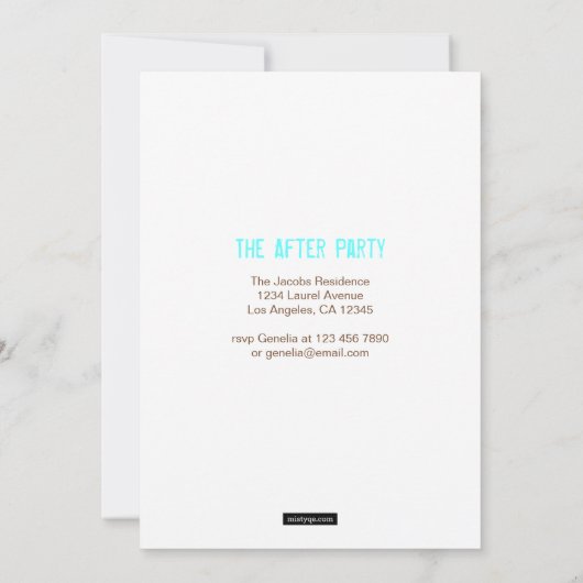 Grunge Backed Afstuderen Aankondiging (Achterkant)