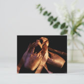 Grunge Ballet Pointe Chaussures Carte postale (Debout devant)