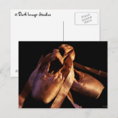 Grunge Ballet Pointe Chaussures Carte postale (Devant / Derrière)