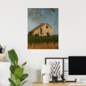 Grunge Barn Poster (Thuiskantoor)
