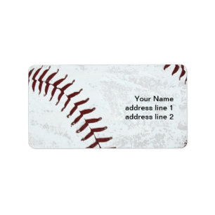 grunge baseball address label