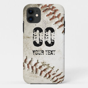 Grunge Baseball Persoonlijke Sjabloon iPhone 11 Hoesje