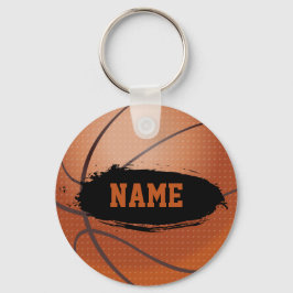 Grunge Basketball Persoonlijke Sleutelhanger