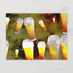 Grunge Beer Briefkaart
