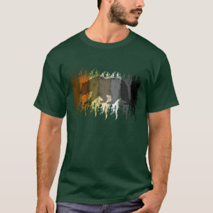 Grunge Beer Pride Kleuren Schaduw Homoberorging T-shirt