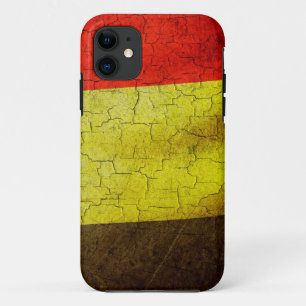 Grunge Belgium vlag iPhone 11 Hoesje