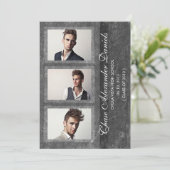 Grunge Black 2013 Faire-part de graduation (Debout devant)