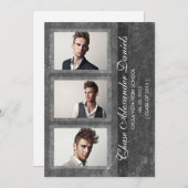 Grunge Black 2013 Faire-part de graduation (Devant / Derrière)