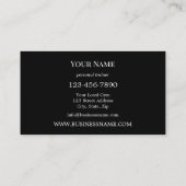 Grunge Black Fitness Personal Trainer Visitekaartje (Achterkant)