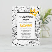 Grunge Black Invitation de 63e anniversaire Graffi (Debout devant)
