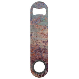 Grunge Blau Roestig Metaal Patroon Speed Flessenopener