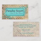 Grunge Blauwgroen Visitekaartje (Voorkant / Achterkant)