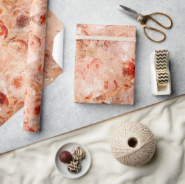 Grunge bloemenpatroon. Koraal achtergrond. Cadeaupapier