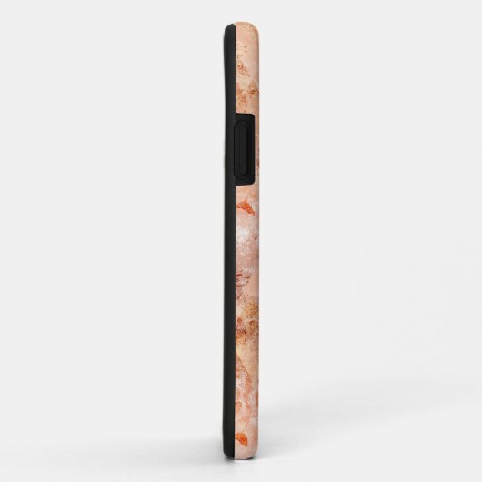 Grunge bloemenpatroon. Koraal achtergrond. Case-Mate iPhone Case (Achterkant/rechts)