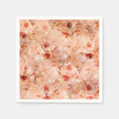 Grunge bloemenpatroon. Koraal achtergrond. Servet (Voorkant)