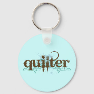 Grunge Blue Quilter Gift Sleutelhanger