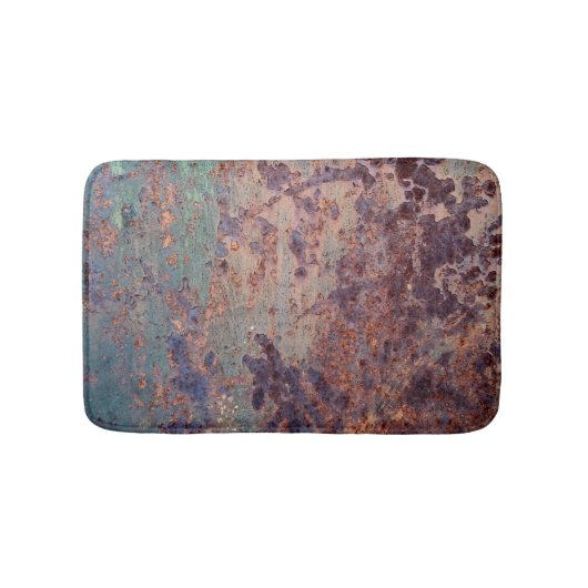 Grunge Blue Rusted Metal Pattern Badmat (Voorkant)