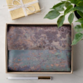 Grunge Blue Rusted Metal Pattern Tissuepapier (Geschenk)