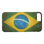Grunge Braziliaanse vlag Case-Mate iPhone Case (Achterkant (Horizontaal))