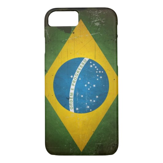 Grunge Braziliaanse vlag Case-Mate iPhone Case (Achterkant)
