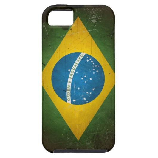 Grunge Braziliaanse vlag Case-Mate iPhone Case (Achterkant)