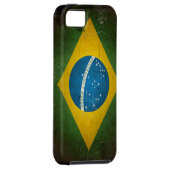 Grunge Braziliaanse vlag Case-Mate iPhone Case (Back/Rechts)