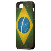 Grunge Braziliaanse vlag Case-Mate iPhone Case (Achterkant Links)