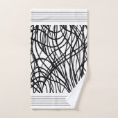 Grunge brossé noir et blanc (Serviette à main)