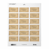 Grunge Brown Paper - Étiquettes de adresse (Feuille entière)
