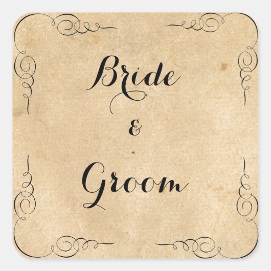 Grunge Brown Paper Stickers (Voorkant)