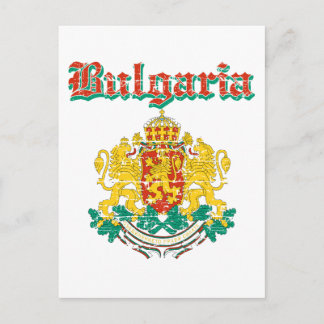 Grunge Bulgaria coating of arms design Briefkaart