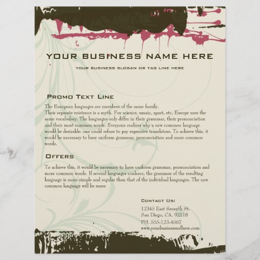 Grunge Business Design Flyer (Voorkant)