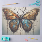 Grunge Butterfly Decoupage Paper Tissuepapier (Craft)