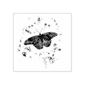 Grunge Butterfly Wood Art Stamp Rubberstempel (Afrduk)