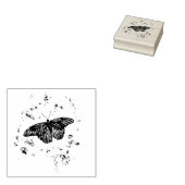 Grunge Butterfly Wood Art Stamp Rubberstempel (Gestempeld)