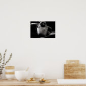 Grunge BW-pointe (ballet) schoenen Poster (Keuken)