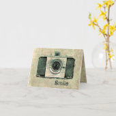 Grunge Camera Kaart (Gele Bloem)