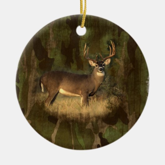 Grunge Camoflage Deer- Ornement (Devant)