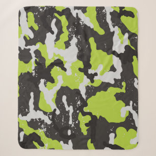 Grunge Camouflage achtergrond Sherpa Deken