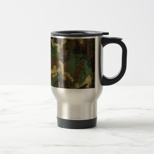 Grunge Camouflage Pattern Print Reisbeker (Rechts)
