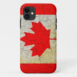 Grunge Canada vlag iPhone 11 Hoesje