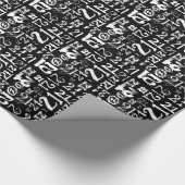 Grunge CHANGE AGE Birthday Typografie Cadeaupapier (Hoek)