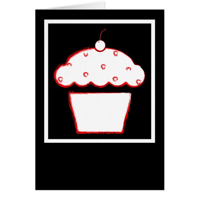 grunge cherry cupcake (Voorkant)