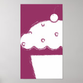 grunge cherry cupcake poster (Voorkant)