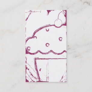 grunge cherry cupcake visitekaartje