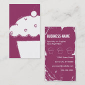 grunge cherry cupcake visitekaartje (Voorkant / Achterkant)