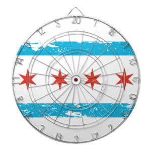 Grunge Chicago Flag Dartbord